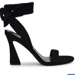 Nine West Black Ankle Wrap Heels